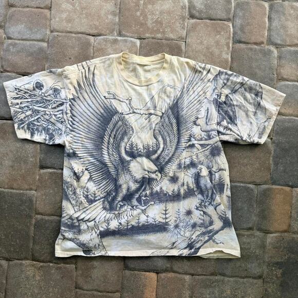 Vintage AOP Bald Eagle Shirt - Picture 1 of 5